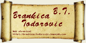 Brankica Todorović vizit kartica